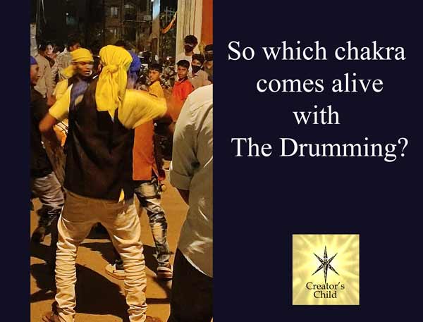 What does Drumming do to the Aura?